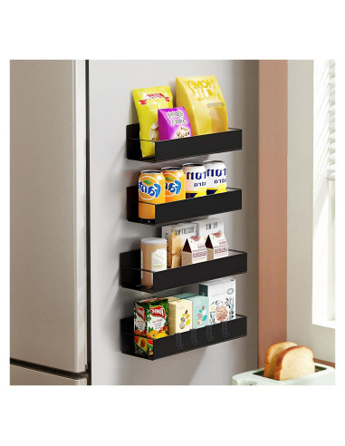 Organizador Magnético de Especias Maytopia - 4 Estantes 29.5x7.5cm