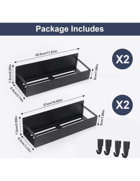 Organizador Magnético de Especias Maytopia - 4 Estantes 29.5x7.5cm