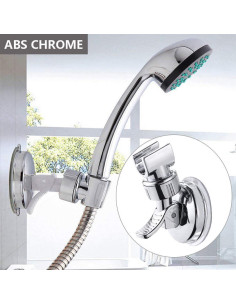 Soporte de Ducha Ajustable SEVICAT con Ventosa 11cm Plata 2
