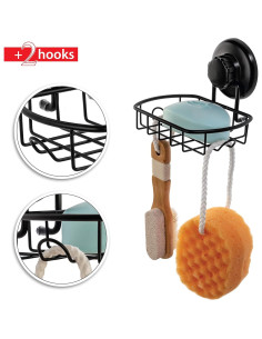 Soporte de Jabón HASKO Acero Inoxidable Negro 13.49x9.50cm 2