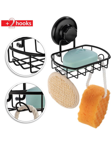 Soporte de Jabón HASKO Acero Inoxidable Negro 13.49x9.50cm