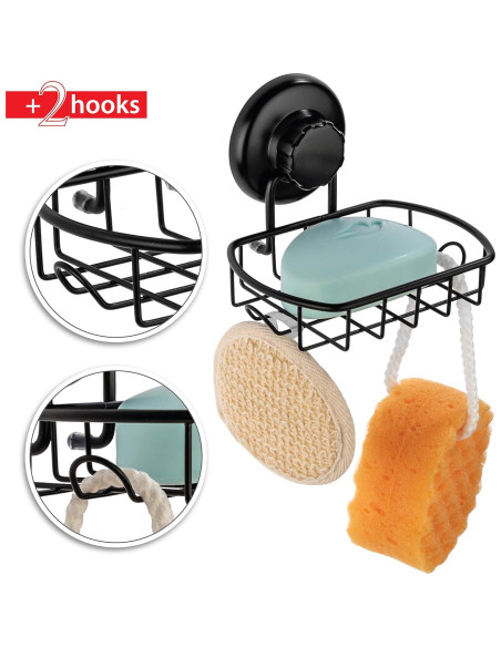 Soporte de Jabón HASKO Acero Inoxidable Negro 13.49x9.50cm