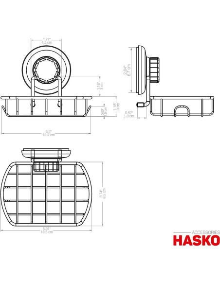 Soporte de Jabón HASKO Acero Inoxidable Negro 13.49x9.50cm