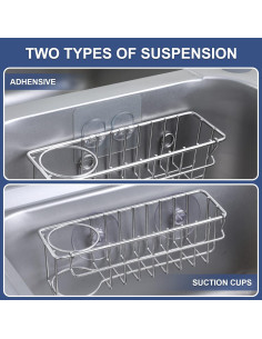 Soporte de Esponja LANDNEOO Acero Inoxidable 304 con Ventosas 2