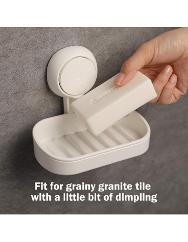 Soporte para Jabón LEVERLOC con Ventosa Ducha 14.7x9.4cm