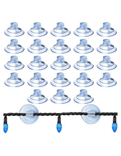 25 Ganchos de Ventosa JJHXSM para Luces Navideñas - PVC