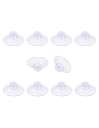 Paquete de 10 Ventosas de Vidrio Qjaiune 20mm Transparentes