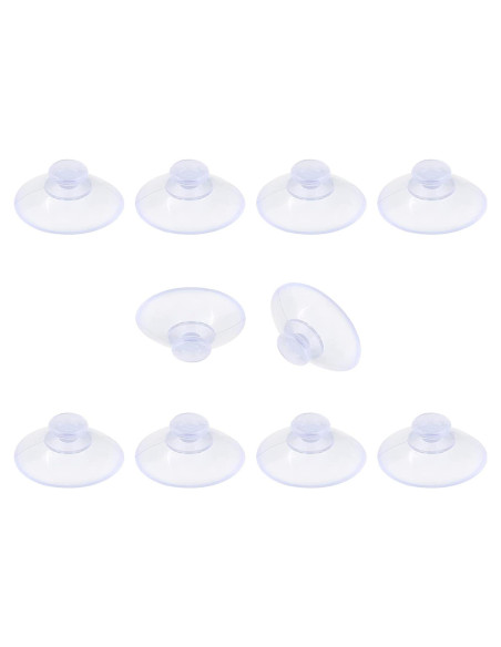 Paquete de 10 Ventosas de Vidrio Qjaiune 20mm Transparentes