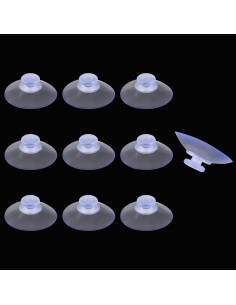 Paquete de 10 Ventosas de Vidrio Qjaiune 20mm Transparentes 2