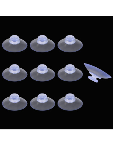 Paquete de 10 Ventosas de Vidrio Qjaiune 20mm Transparentes