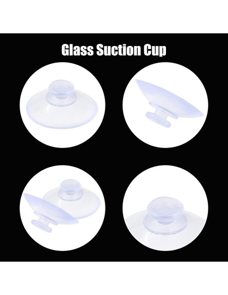 Paquete de 10 Ventosas de Vidrio Qjaiune 20mm Transparentes