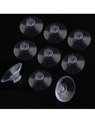 Paquete de 10 Ventosas de Vidrio Qjaiune 20mm Transparentes