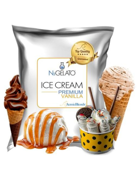 Mezcla de Helado Suave de Vainilla Premium AussieBlends 8 Unidades