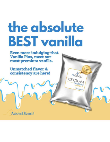Mezcla de Helado Suave de Vainilla Premium AussieBlends 8 Unidades