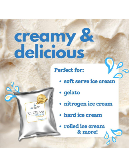 Mezcla de Helado Suave de Vainilla Premium AussieBlends 8 Unidades