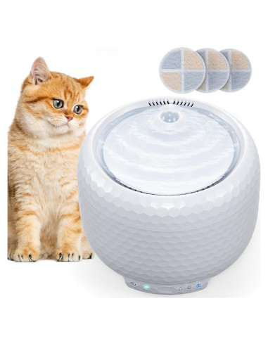 Fuente de Agua para Gatos Petsuper 1.8L Ultra-Silenciosa con Filtros