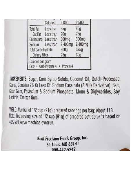 Mezcla de Helado Suave de Chocolate Frostline 2.72 kg Libre de Lactosa