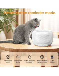 Fuente de Agua para Gatos Petsuper 1.8L Ultra-Silenciosa con Filtros 2