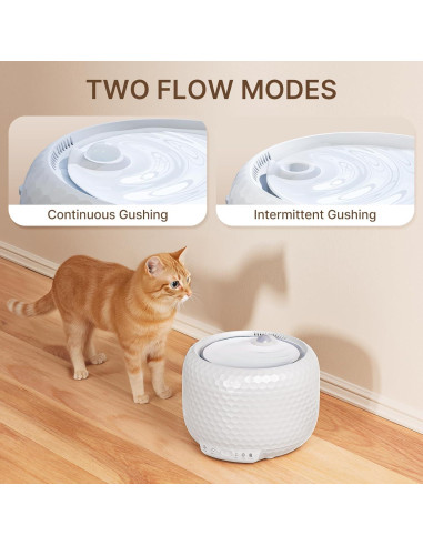 Fuente de Agua para Gatos Petsuper 1.8L Ultra-Silenciosa con Filtros
