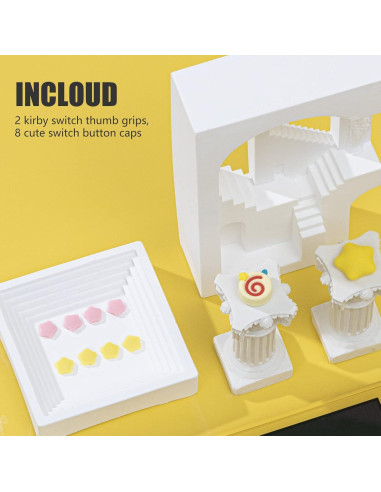 Tomas de Pulgar Kirby NANANINO para Nintendo Switch Amarillo