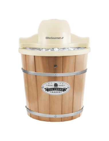 Fabricante de Helados Eléctrico Elite Gourmet 4 Qt Crema