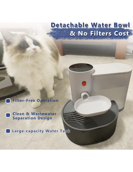 Fuente de Agua Automática Inalámbrica para Gatos 3L