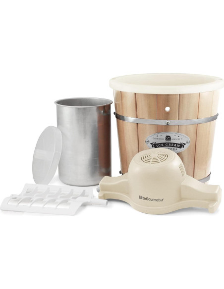 Fabricante de Helados Eléctrico Elite Gourmet 4 Qt Crema