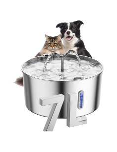 Fuente de Agua Automática para Mascotas MINYE 7L Acero Inoxidable