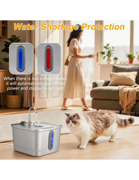 Fuente de Agua Automática para Gatos SEIRMEP 3L Acero Inoxidable Fuente de Agua Automática para Gatos SEIRMEP 3L Acero Inoxidable