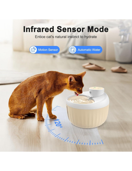 Fuente de Agua Automática para Gatos Masbrill 1.6L Inalámbrica