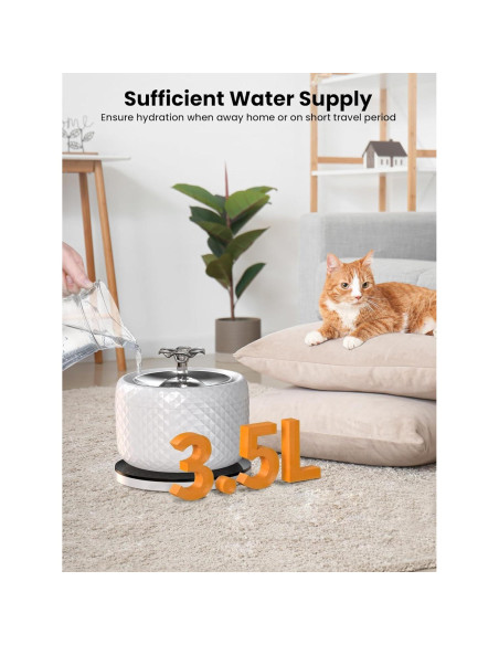 Fuente de Agua Inteligente para Gatos DCIOGAT 3.5L con App
