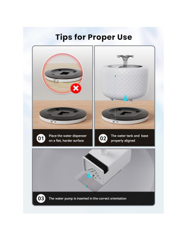 Fuente de Agua Inteligente para Gatos DCIOGAT 3.5L con App