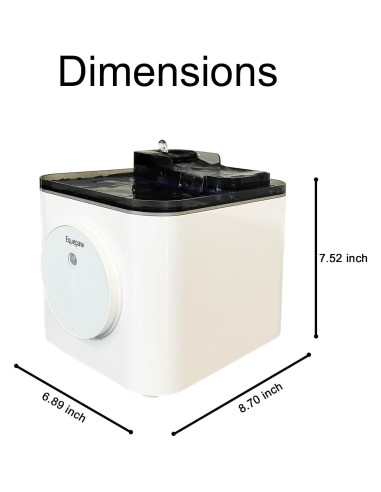 Fuente de Agua Inalámbrica para Gatos 3.5L - Dispensador Silencioso