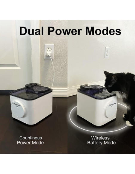 Fuente de Agua Inalámbrica para Gatos 3.5L - Dispensador Silencioso
