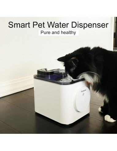 Fuente de Agua Inalámbrica para Gatos 3.5L - Dispensador Silencioso