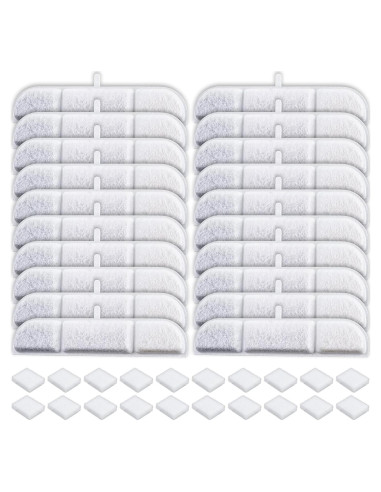 20 Filtros de Reemplazo para Fuente de Agua Inalámbrica DownyPaws