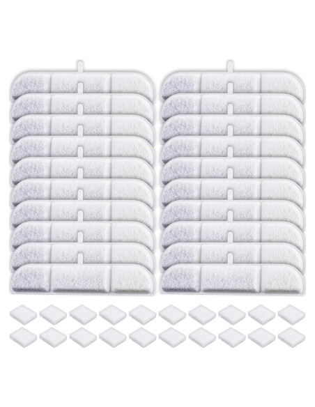 20 Filtros de Reemplazo para Fuente de Agua Inalámbrica DownyPaws