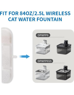 20 Filtros de Reemplazo para Fuente de Agua Inalámbrica DownyPaws 2