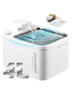 Fuente de Agua Inalámbrica EchoSmile 4L - Bomba Silenciosa y Filtro