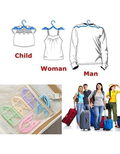 10 Perchas Plegables Trubetter Antideslizantes para Viaje