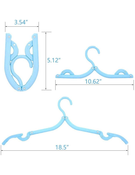 10 Perchas Plegables Trubetter Antideslizantes para Viaje