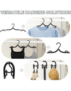 12 Perchas de Viaje Plegables Trubetter Antideslizantes Negras 2