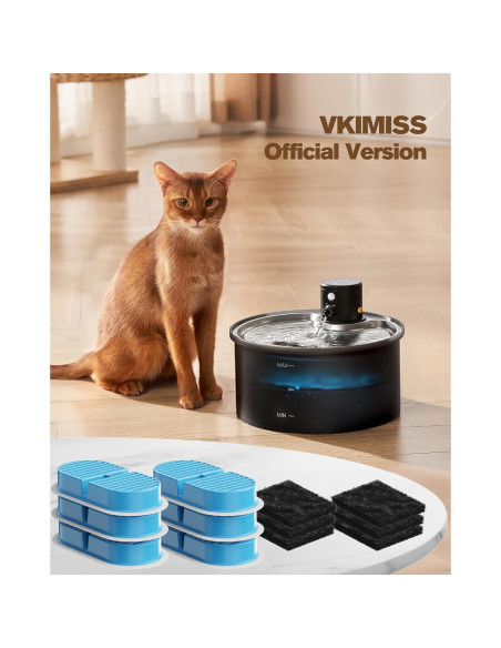 Filtros de Reemplazo VKIMISS para Fuente de Agua Gatos 12 Piezas