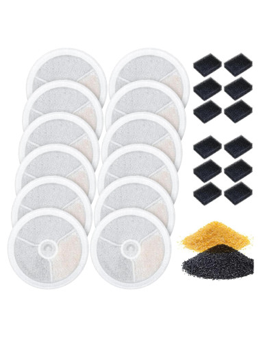 12 Filtros de Reemplazo E versweet 3.0 para Fuente de Agua Gato