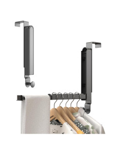 Gancho de Percha Plegable CHAUNCEY HOME para Puerta 34cm Gris