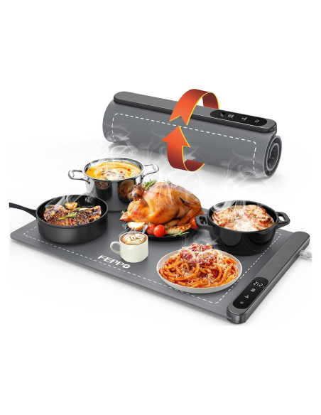 Alfombrilla Calentadora de Alimentos FEPPO 500W Ajustable 6 Niveles