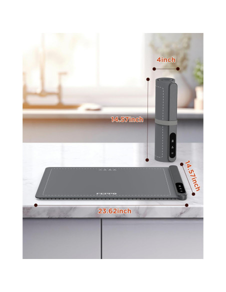 Alfombrilla Calentadora de Alimentos FEPPO 500W Ajustable 6 Niveles