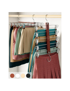 Perchas de Madera MORALVE para Faldas y Pantalones - 2 Paquete