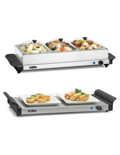 Servidor Buffet Eléctrico BELLA 3 Recipientes 1.5L Acero Inoxidable