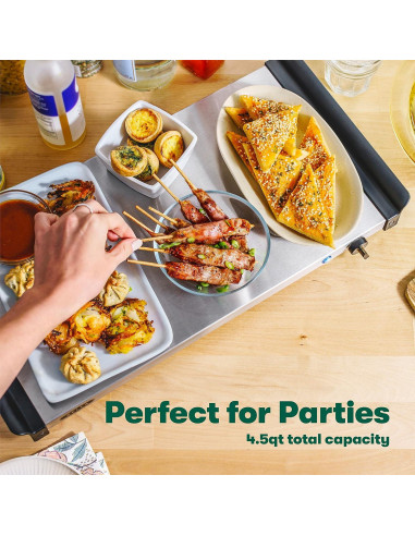 Servidor Buffet Eléctrico BELLA 3 Recipientes 1.5L Acero Inoxidable